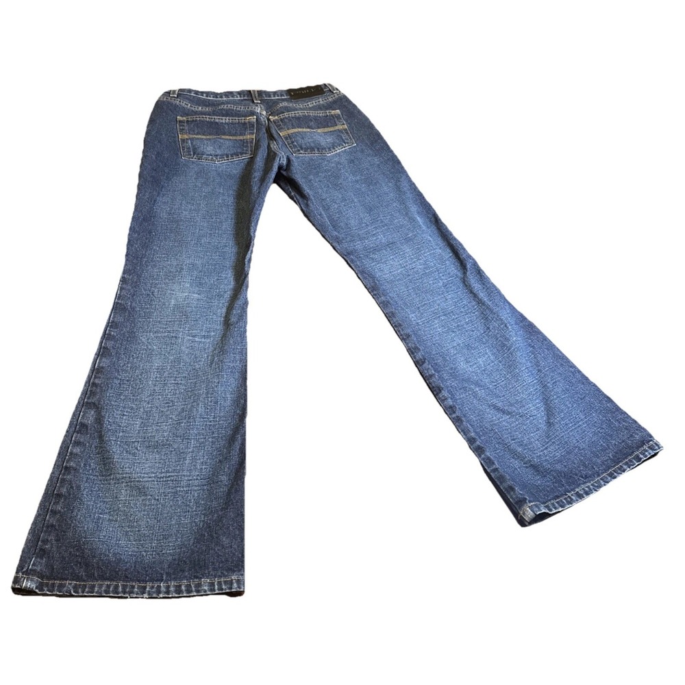 Express Jeans Extreme Flare Womens 11/12R Medium Wash Denim Low Rise Y2K - Picture 7 of 7